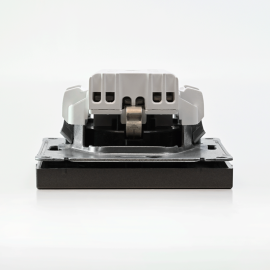 Розетка ArtGallery 16А с заземл. защ. шторки механизм мокко SE GAL000645