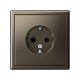 Розетка ArtGallery 16А с заземл. защ. шторки механизм мокко SE GAL000645