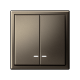 Выключатель 2-кл. ArtGallery (сх. 5а) 10AX с подсветкой механизм мокко SE GAL000653