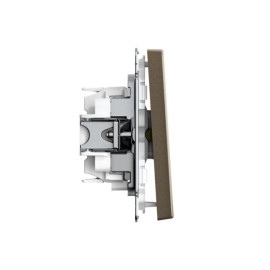 Переключатель 1-кл. ArtGallery 10AX быстрозажим. клем. механизм мокко SE GAL000661S