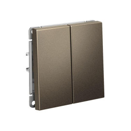 Переключатель 2-кл. ArtGallery 10AX быстрозажим. клем. механизм мокко SE GAL000665S