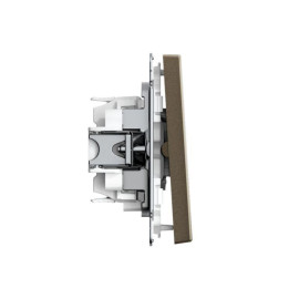 Переключатель 2-кл. ArtGallery 10AX быстрозажим. клем. механизм мокко SE GAL000665S