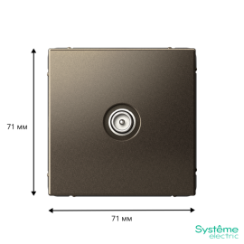 Розетка телевизионная оконечная TV ArtGallery 1дБ механизм мокко SE GAL000691