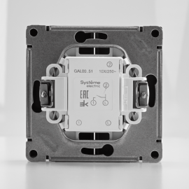 Выключатель 2-кл. ArtGallery (сх. 5) 10AX механизм грифель SE GAL000751