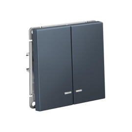 Выключатель 2-кл. ArtGallery (сх. 5а) 10AX с подсветкой механизм грифель SE GAL000753