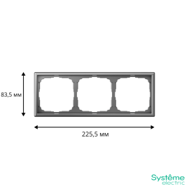 Рамка 3-м ArtGallery универс. сталь SE GAL000903