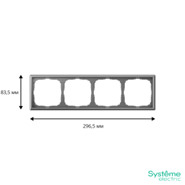 Рамка 4-м ArtGallery универс. сталь SE GAL000904