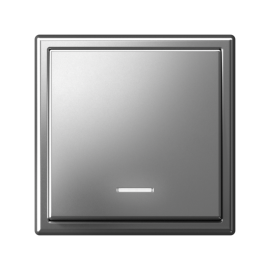 Выключатель 1-кл. ArtGallery (сх. 1а) 10AX с подсветкой механизм сталь SE GAL000913