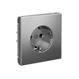 Розетка ArtGallery 16А с заземл. быстрозажим. клем. механизм сталь SE GAL000943S