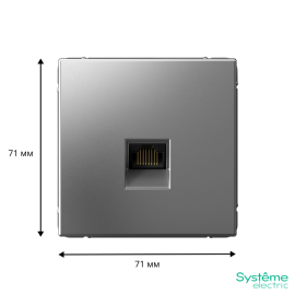 Розетка компьютерная ArtGallery RJ45 кат.5E механизм сталь SE GAL000983