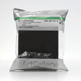 Выключатель 1-кл. ArtGallery 10AX с подсветкой быстрозажим. клем. механизм карбон SE GAL001013S