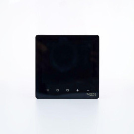 Термостат программируемый ArtGallery 16А с Wi-Fi для электрич. теплого пола моноблочный черн. SE GAL001038