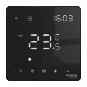 Термостат программируемый ArtGallery 16А с Wi-Fi для электрич. теплого пола моноблочный черн. SE GAL001038