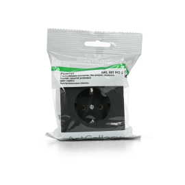 Розетка ArtGallery 16А с заземл. быстрозажим. клем. механизм карбон SE GAL001043S