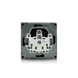 Розетка ArtGallery 16А с заземл. быстрозажим. клем. механизм карбон SE GAL001043S