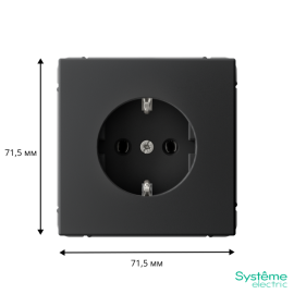 Розетка ArtGallery 16А с заземл. быстрозажим. клем. механизм карбон SE GAL001043S