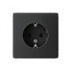 Розетка ArtGallery 16А с заземл. механизм карбон SE GAL001043