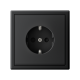 Розетка ArtGallery 16А с заземл. со шторками быстрозажим. клем. механизм карбон SE GAL001045S