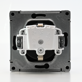 Розетка ArtGallery 16А с заземл. защ. шторки механизм карбон SE GAL001045