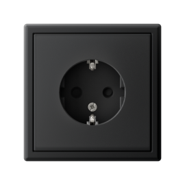Розетка ArtGallery 16А с заземл. защ. шторки механизм карбон SE GAL001045