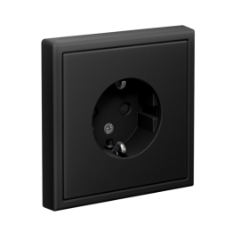 Розетка ArtGallery 16А с заземл. защ. шторки механизм карбон SE GAL001045