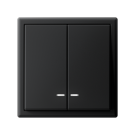 Выключатель 2-кл. ArtGallery (сх. 5а) 10AX с подсветкой механизм карбон SE GAL001053