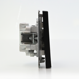 Выключатель 2-кл. ArtGallery (сх. 5а) 10AX с подсветкой механизм карбон SE GAL001053