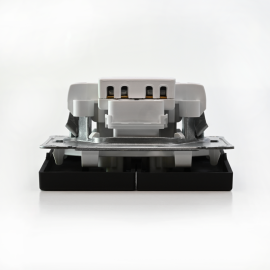 Выключатель 2-кл. ArtGallery (сх. 5а) 10AX с подсветкой механизм карбон SE GAL001053