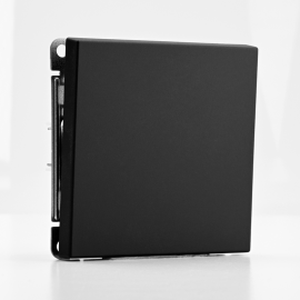 Переключатель 1-кл. ArtGallery 10AX быстрозажим. клем. механизм карбон SE GAL001061S