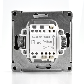 Переключатель 1-кл. ArtGallery 10AX быстрозажим. клем. механизм карбон SE GAL001061S