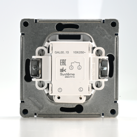 Выключатель 1-кл. ArtGallery (сх. 1а) 10AX с подсветкой механизм аквамарин SE GAL001113