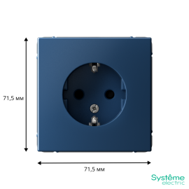 Розетка ArtGallery 16А с заземл. защ. шторки механизм аквамарин SE GAL001145