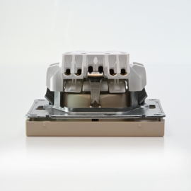 Розетка ArtGallery 16А с заземл. со шторками быстрозажим. клем. механизм песочн. SE GAL001245S