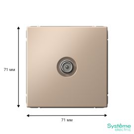 Розетка телевизионная оконечная TV ArtGallery 1дБ механизм песочн. SE GAL001291