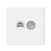 Розетка компьютерная + телевизионная 2-м СП ArtGallery RJ45 кат.5E + TV механизм лотос SE GAL001389