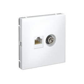 Розетка компьютерная + телевизионная 2-м СП ArtGallery RJ45 кат.5E + TV механизм лотос SE GAL001389