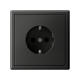 Розетка ArtGallery 16А с заземл. со шторками быстрозажим. клем. механизм базальт SE GAL001445S
