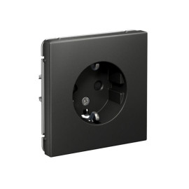 Розетка ArtGallery 16А с заземл. защ. шторки механизм базальт SE GAL001445