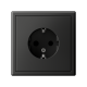 Розетка ArtGallery 16А с заземл. защ. шторки механизм базальт SE GAL001445