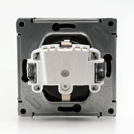 Розетка ArtGallery 16А с заземл. защ. шторки механизм базальт SE GAL001445