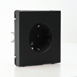 Розетка ArtGallery 16А с заземл. защ. шторки механизм базальт SE GAL001445