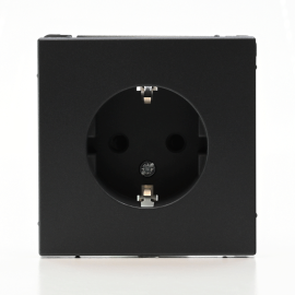 Розетка ArtGallery 16А с заземл. защ. шторки механизм базальт SE GAL001445