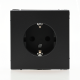 Розетка ArtGallery 16А с заземл. защ. шторки механизм базальт SE GAL001445
