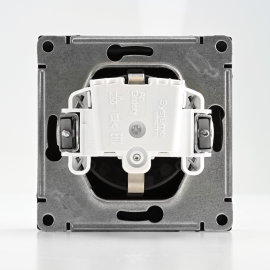 Розетка ArtGallery 16А IP20 с заземл. защ. шторки с крышкой механизм базальт SE GAL001446