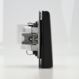 Розетка ArtGallery 16А IP20 с заземл. защ. шторки с крышкой механизм базальт SE GAL001446