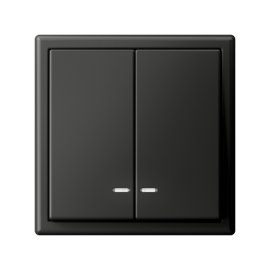 Выключатель 2-кл. ArtGallery (сх. 5а) 10AX с подсветкой быстрозажим. клем. механизм базальт SE GAL001453S