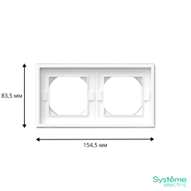 Рамка 2-м ArtGallery IP44 бел. SE GAL440102