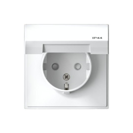 Розетка ArtGallery 16А IP44 с заземл. защ. шторки с крышкой механизм бел. SE GAL440146