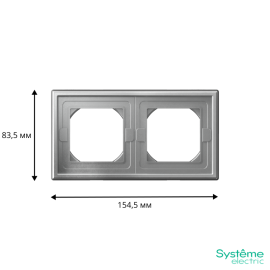 Рамка 2-м ArtGallery IP44 алюм. SE GAL440302