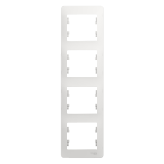 Рамка 4-м Glossa вертикал. бел. SE GSL000108